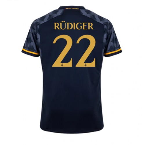 Maillot de foot Real Madrid Antonio Rudiger #22 Extérieur 2023-24 Manches Courte